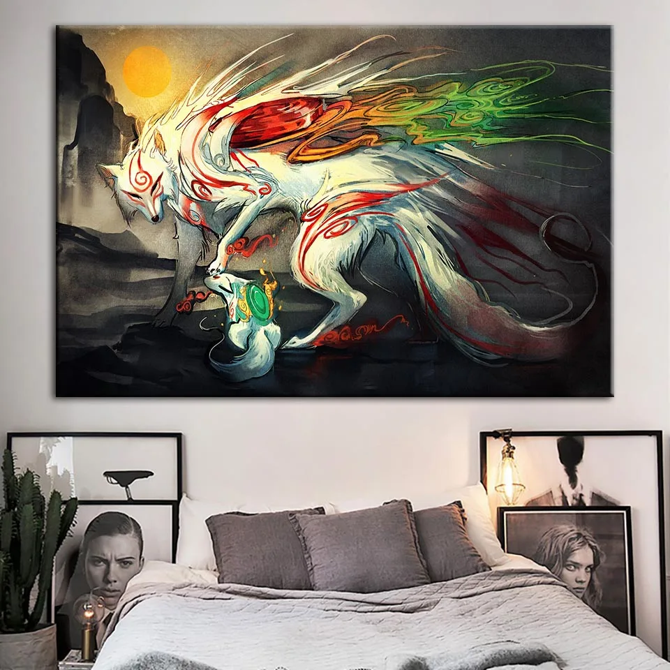 Poster Modular Pictures Mononoke Hime Wall Art HD Printed Japanese Animation Canvas Painting Home Decoration Living Room Frame | Дом и сад