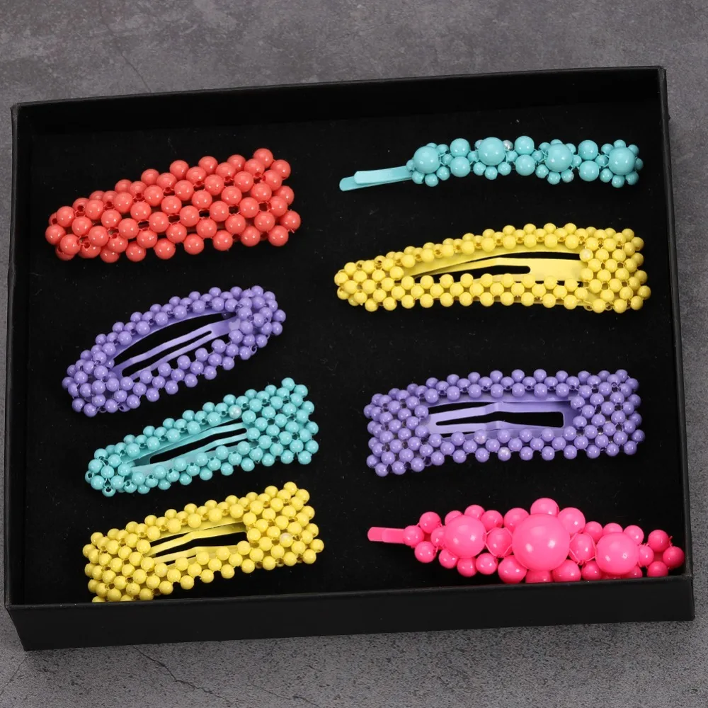 

Ladyfirsy New Arrival Handmade Multi Color Beads Hair Clips Sets for Women Girls Hair Jewellry Daily Wear Trendy Hair Bobby Pins