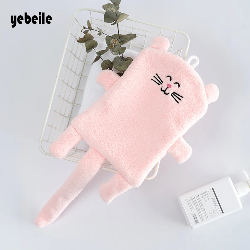 Yebeile nicekids полотенце кухонное для ванной комнаты милое кошек и собак мягкая ткань