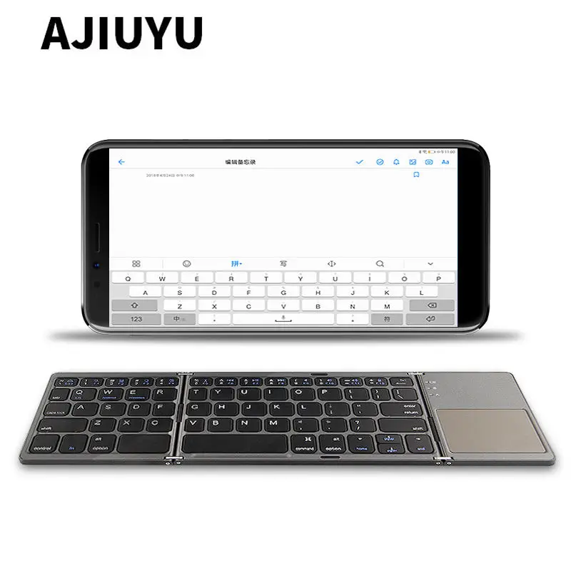 

Three folded wireless Bluetooth Keyboard For Lenovo Vibe P2 Edge ZUK Z1 Z2 Pro Phab 2 Plus K3 Moto Z M G X Z3 Mobile Phone Case