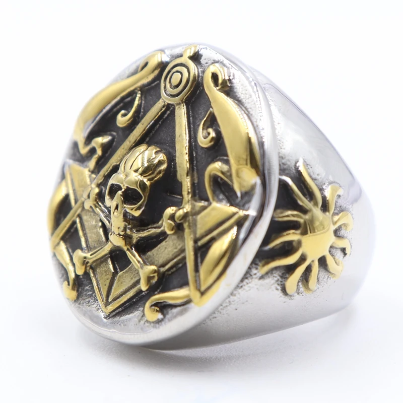 silver & gold masonic rings (3)