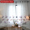 JCyh Embroidered Tulle Curtains For Living Room Bedroom White Sheer Curtains For Window Floral Voile Curtain Drapes Cortina ► Photo 1/6