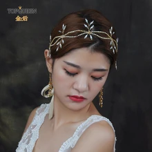 TOPQUEEN HP74 Свадебная головная повязка украшения для женщин Свадебные украшения для головы повязка на голову для невесты аксессуары для волос для женщин