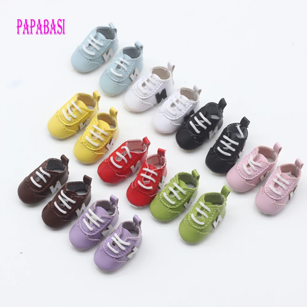 Pink High Top Lace-up Canvas Shoes Fits 1//6 Blythe Pulip Momoko AZONE Dolls