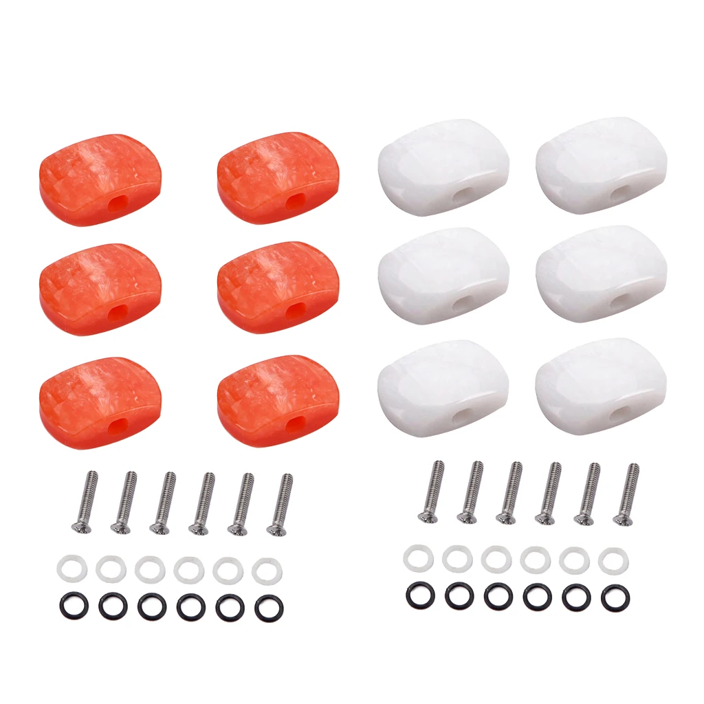 

6 Pieces Large Square Shape Guitar Tuning Pegs Keys Buttons Knobs for Classical Guitar Parts Accessories
