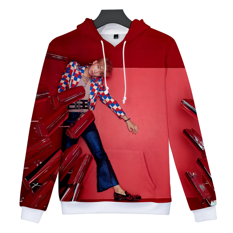 

2018KPOP hot selling men's and women's new fashion popular KPOP member prints,3D hip-hop lounge hooded sweatshirt size XXL-4XL