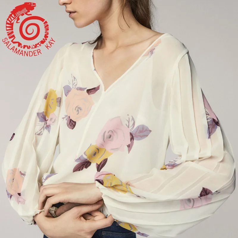 

Summer Women Chiffon Shirt New Arrivals Flare Long Sleeve Blouses Ladies Turtleneck Loose Ruffle Streetwear Tops White Pink 2018