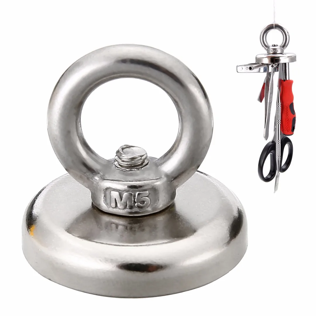 

1pc 32*30mm Recovery Magnet Hook Strong Detector Magnets For Sea Fishing Diving Treasure Hunting Keys Recovering Mayitr
