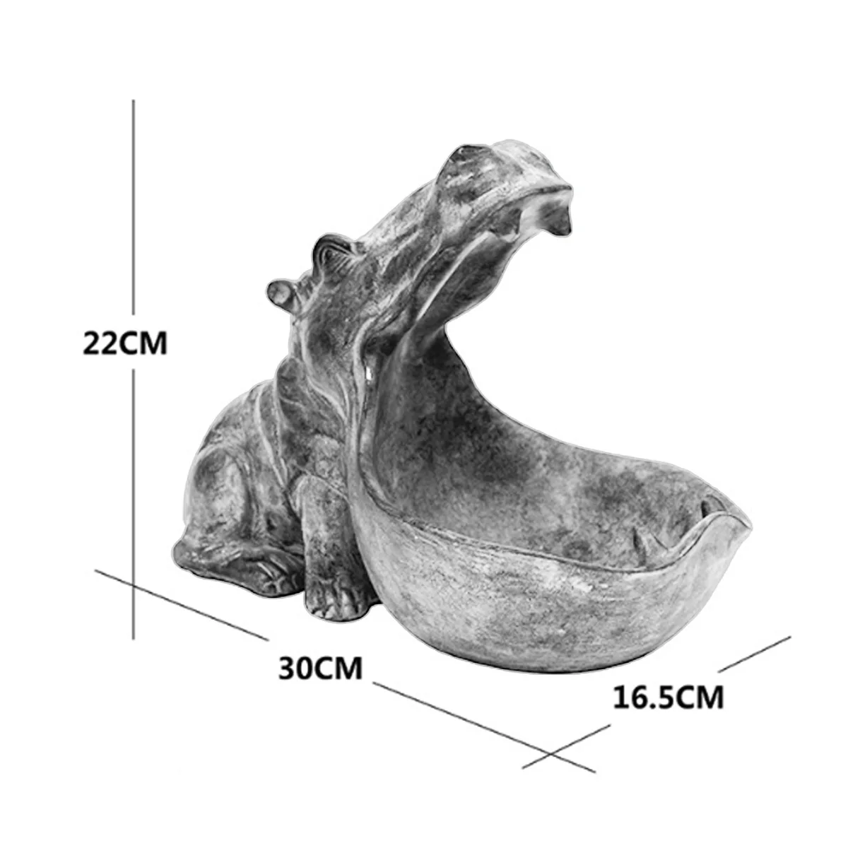 Статуя гиппопотама с фунционом для хранения, скульптура из смолы, орнамент для стола, украшения для дома, аксессуары