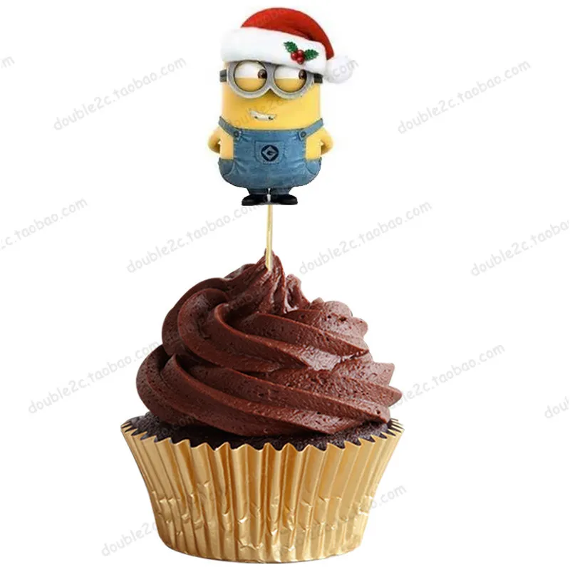 cupcake topper minions christmas 1-3