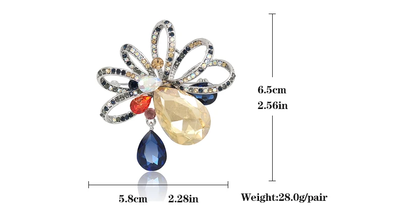 VEYO полностью из страз цветок броши булавки для женщин высокое качество кристалл брошь цинковый сплав