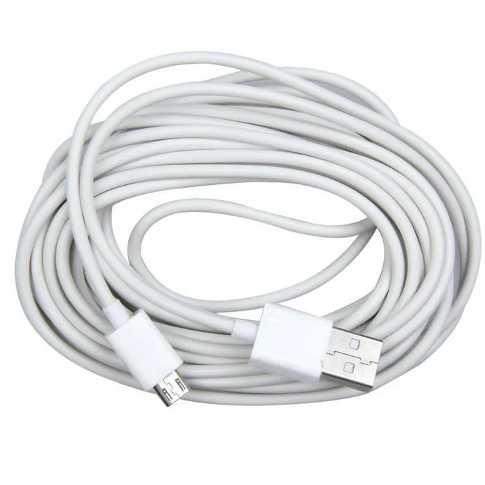 

New Cable 5M Micro USB Charging Data Cable Adapter for Samsung Phone White For LG xiaomi