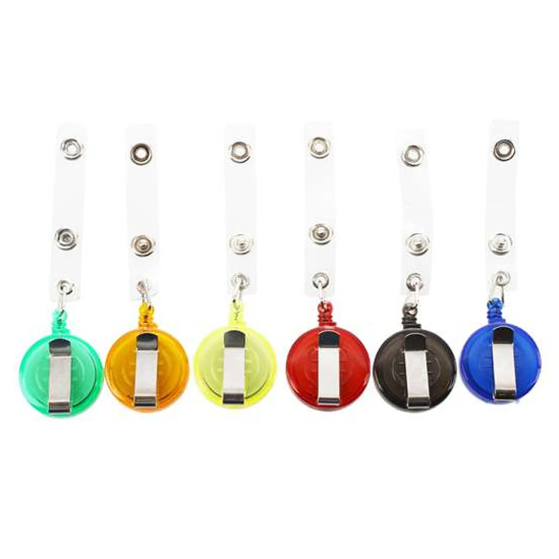

10pcs/lot 24 Colors Office & School Supplies Badge Holder Retractable Ski Pass ID Card Badge Name Tag Holders Anti-Lost Clip