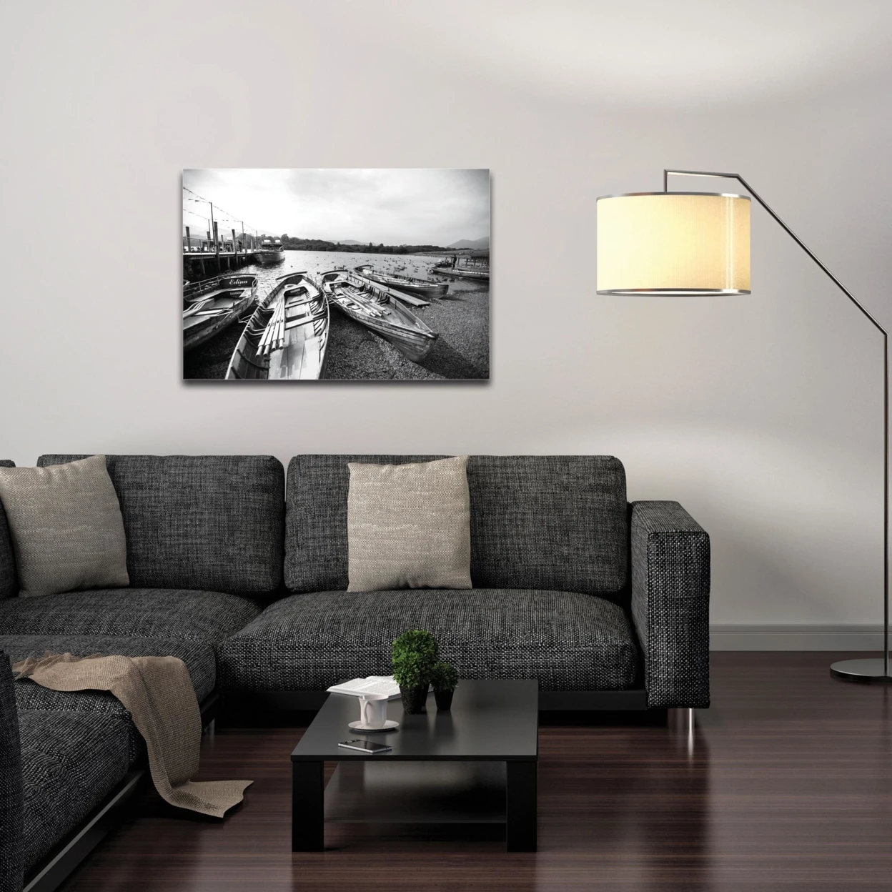 Row of Rowers by Meirav Levy - Black & White Photography on Plexiglass (1)