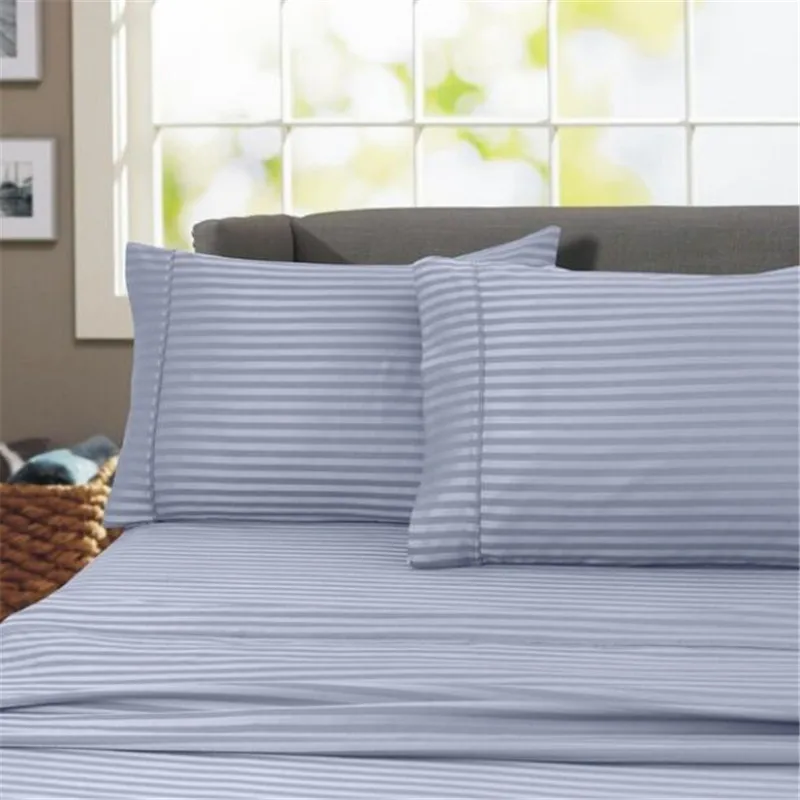 

600 Thread Count 100% Egyptian Cotton Wrinkle Free Striped Sheet Set