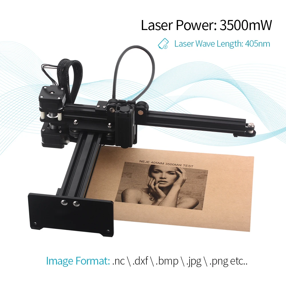 

3500mw Desktop CNC Laser Engraver Mini Carver Cutting Engraving Carving Machine DIY Laser Logo Mark Printer with Working Area