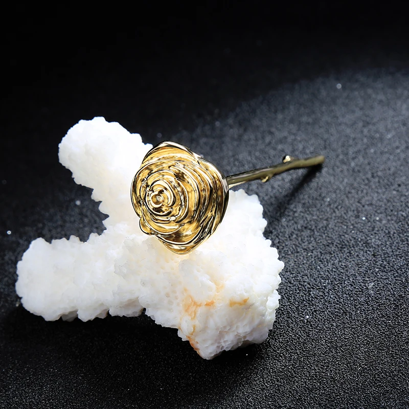 

1Pcs Personality Jewelry Retro Gold Color Rose Flower Stud Earrings For Women Charm Earring Party Dress Fashion Accessories