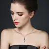 Nuevo plata collar Noble de Plata de Ley 925 Plata fina joyería de moda colgantes para boda compromiso collares para mujeres P132 ► Foto 2/6