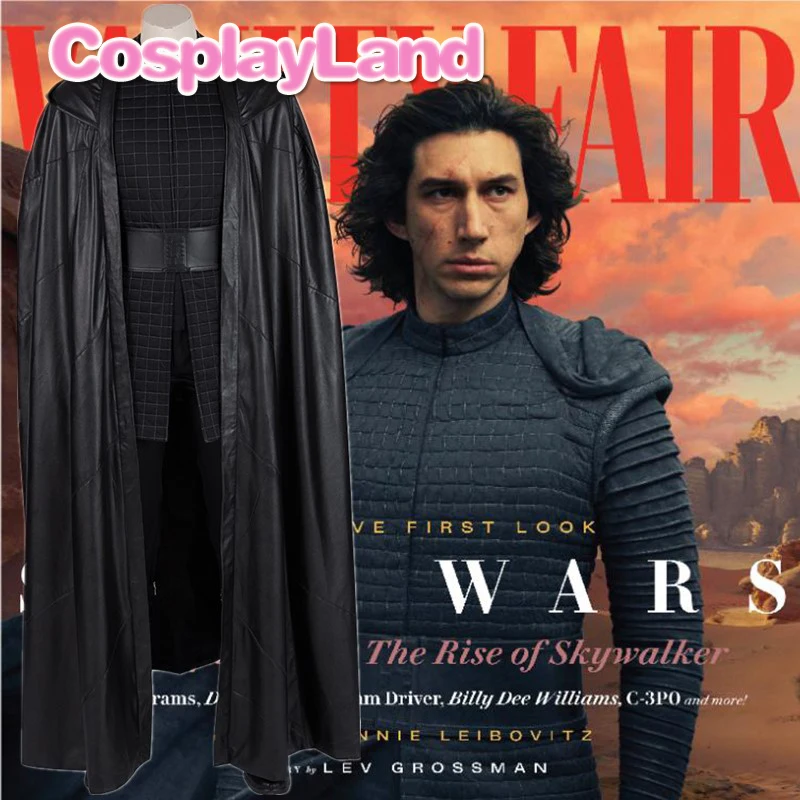 

Star Wars 9 The Rise of Skywalker Kylo Ren Cosplay Costume Halloween Costumes For Adult Men Custom Made Star Wars Suit Outfit