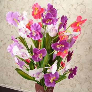 

5PCS/ of 5 head cloth wholesale yelan Phalaenopsis flower simulation flower flowers Home Furnishing restaurant decoration