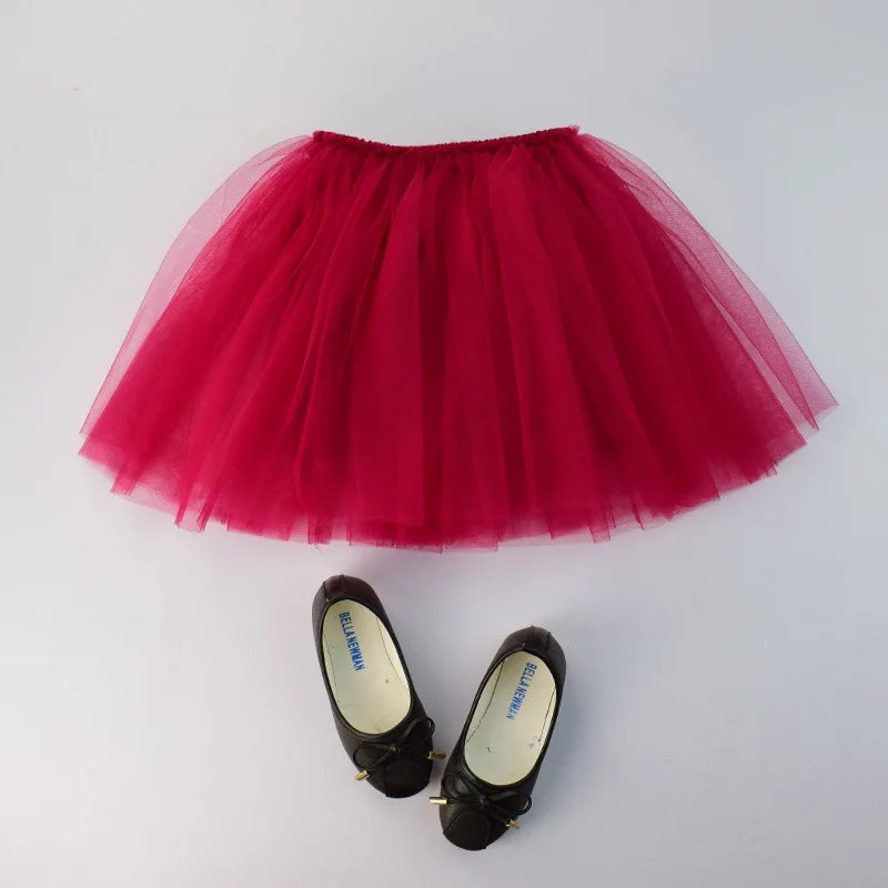 9 Colors Girls Skirts Pink Red White Princess Lovely Tutu Skirt 1-8Y Kids Summer Skirt Children Candy Color Short Girls Skirt