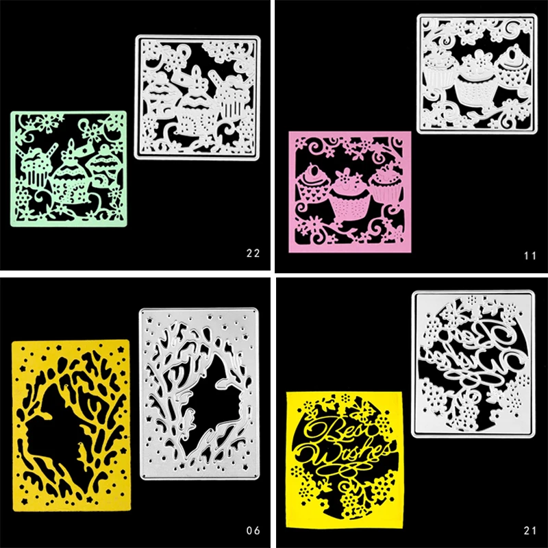 

Square border Year Cutting Dies For DIY Scrapbooking Dies Decoretive Embossing Stencial DIY Decoative Cards Die Cutter