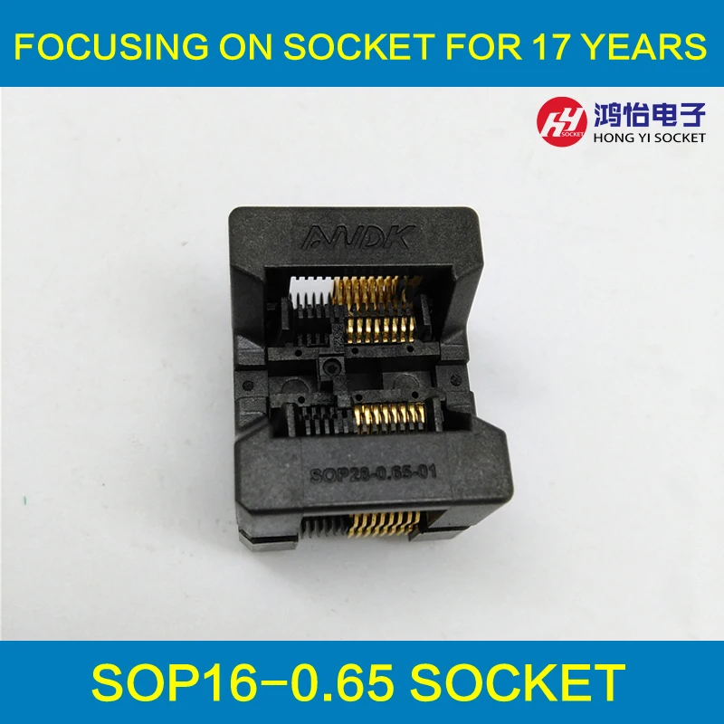 

SSOP16 TSSOP16 Burn in Socket OTS-28-0.65-01 IC Test Socket SOP16 Socket Adapter Eletronic Connector