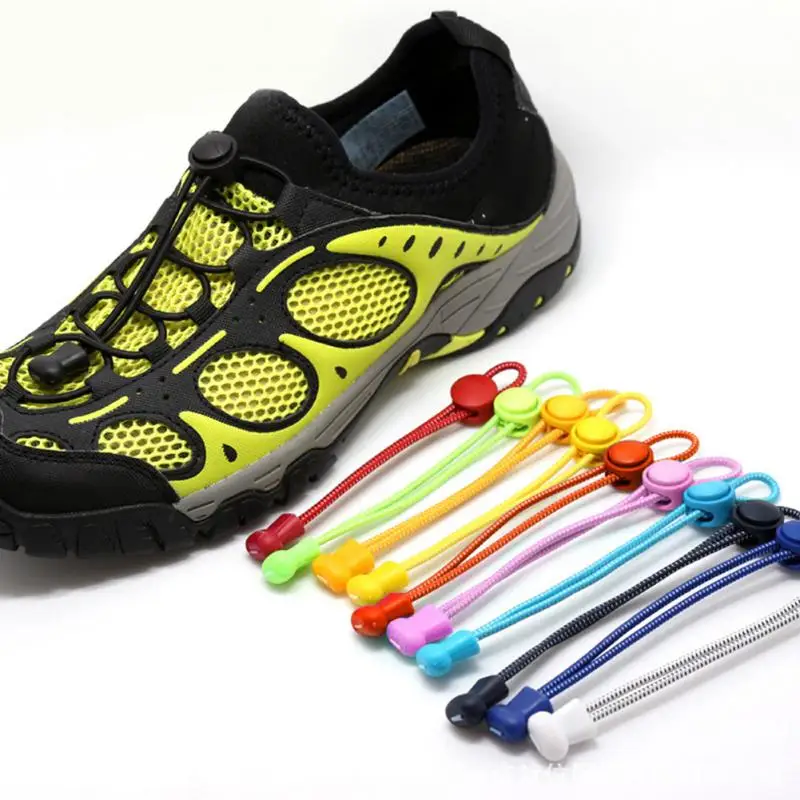 2x Elastic No-Tie Locking Shoelaces Shoe Laces With Buckles For Sport Casual Shoes 2x Elastic No-Tie Locking Shoelaces Shoe Laces With Buckles For Sport Casual Shoes