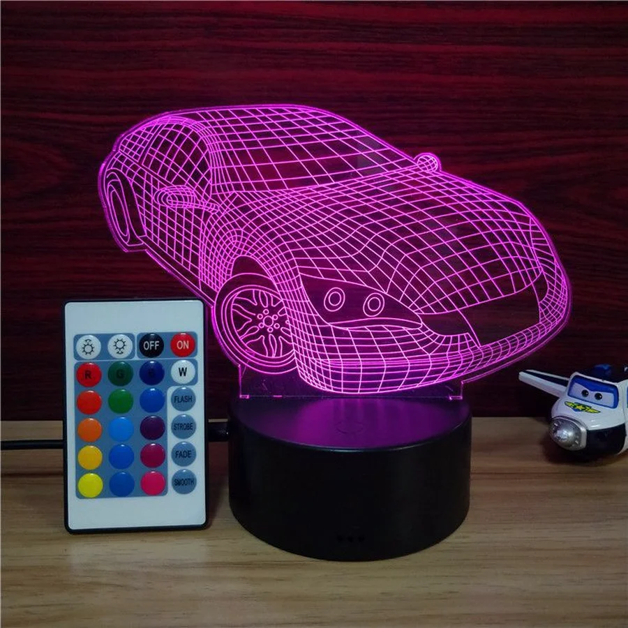 Популярный светодиодный ночник 3D визуальные настольные лампы с 7