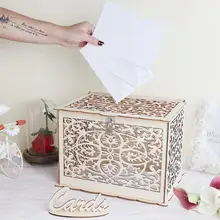OurWarm коробка для приглашения на свадьбу детские украшения для душа винтажная коробка для карт с замком DIY деньги деревянная Подарочная коробка на день рождения вечерние принадлежности
