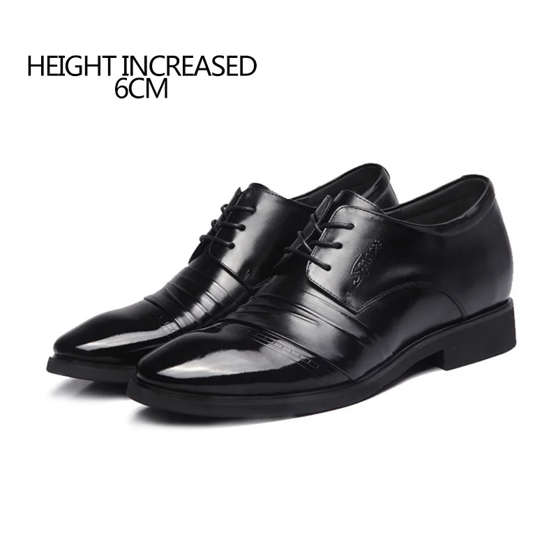 

Vansiscou Tuxedo Oxford Patent Leather Plain Toe Wedding Dress Shoes for Men Comfortable Formal Business increased within Shoes
