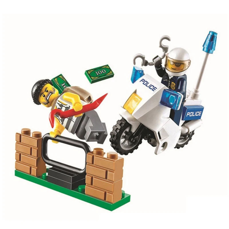 

BELA City Police Crook Pursuit Building Blocks Classic For Girl Boy Kids Model Toys Marvel Compatible Legoe