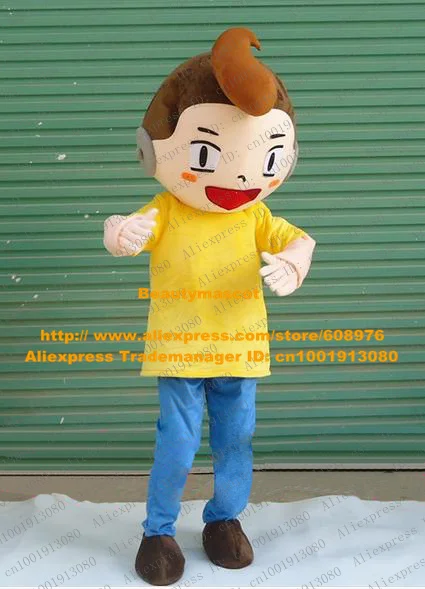 Детски плоть розовый мальчик парень костюм талисмана персонажа из мультфильма