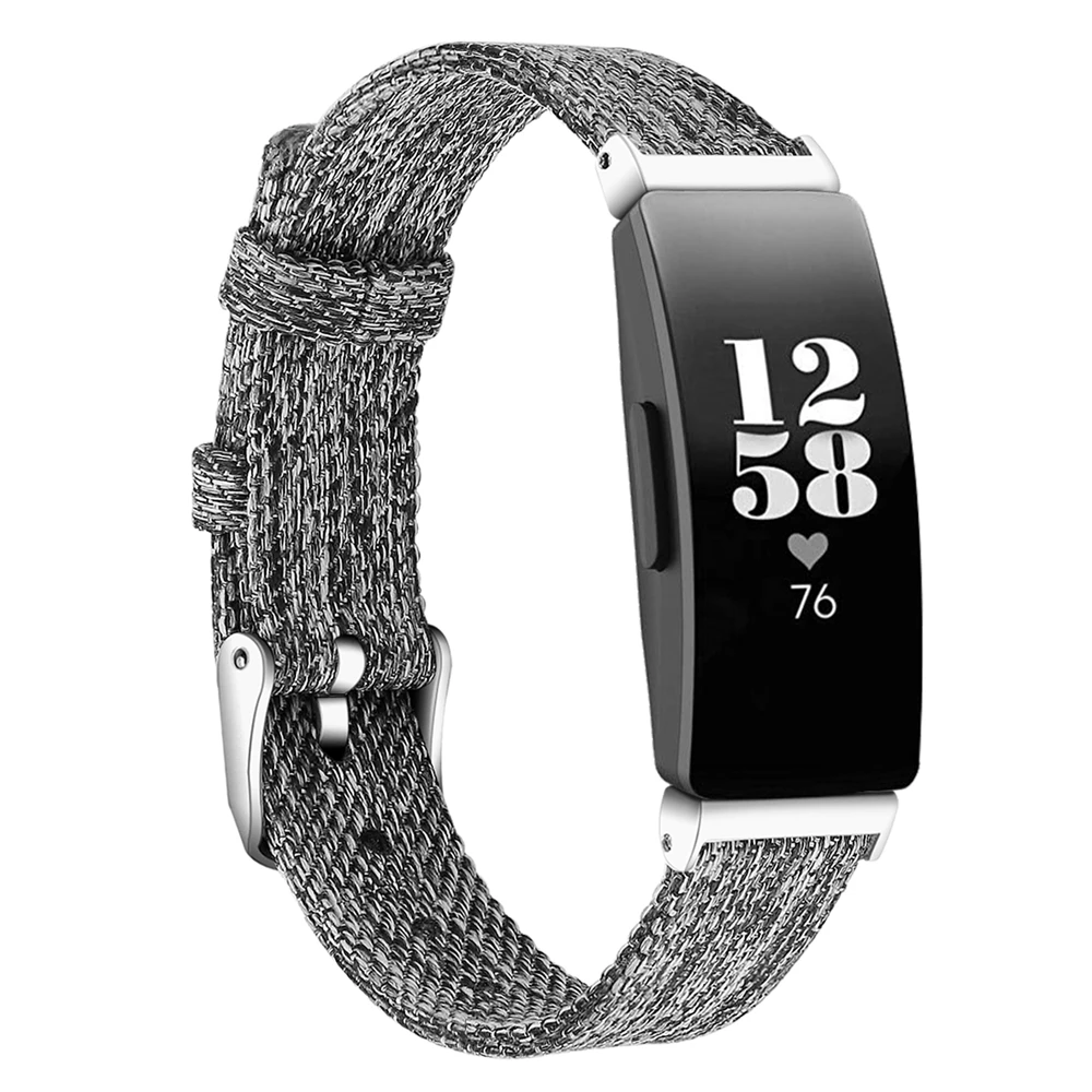 Браслет ремешок для Fitbit Inspire/Inspire HR умные часы нейлоновая плетеная ткань холст замена часы ремешок браслет