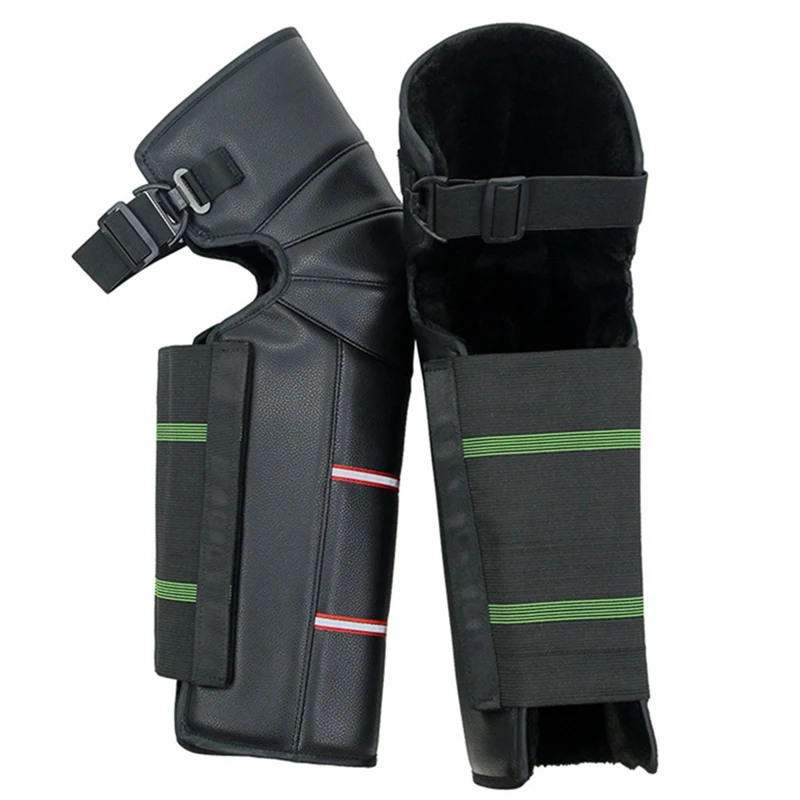 

Motorcycle Warm Kneepad Legs Warmer Motorbike Riding Knee Pads Windproof Winter Anti-cold PU Leather Waterproof