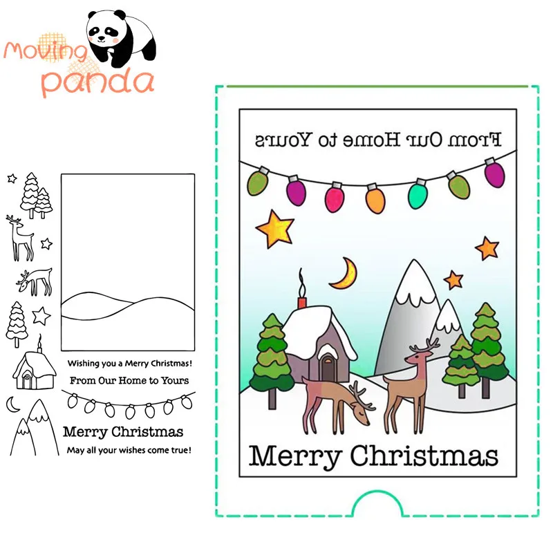 

WINTER SCENE Transparent Clear Silicone Stamp/Seal for DIY scrapbooking/photo album Decorative clear stamp sheets