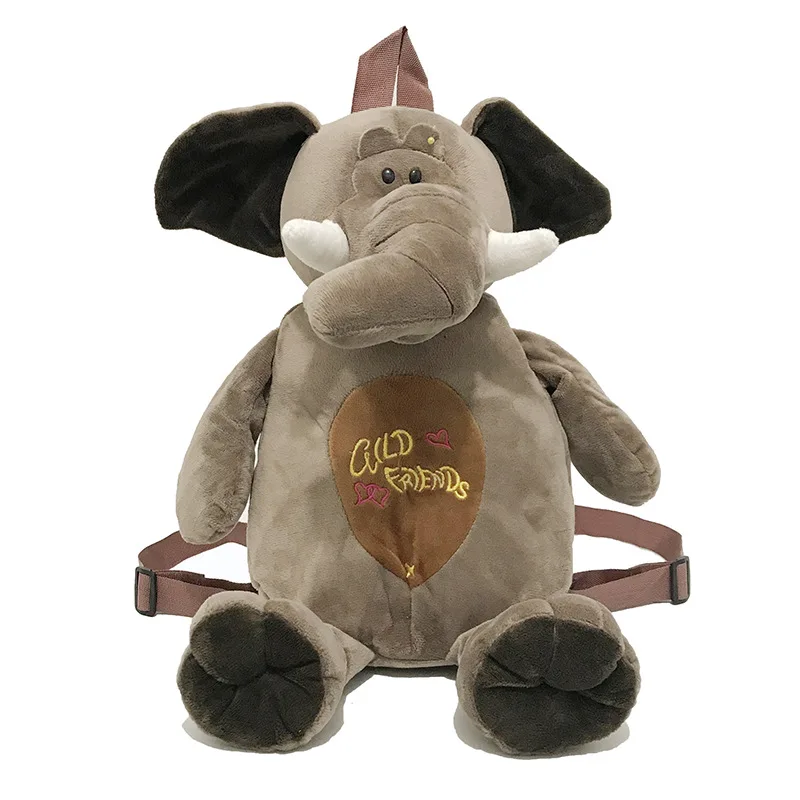 

Personality Cute Cartoon Women Backpack Velvet Elephant School Bags for Girls Kawaii College Backpack