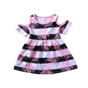 

Beautiful Girls Printing Dresses Off Shoulder Festival Party Gift for Kid Girl 1-5yrs