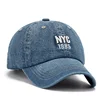 NYC-Casquette de Baseball jean brodé | Nouvelle marque, Casquette de Baseball pour hommes femmes, lettre jean, Casquette d'été Sports, Hip Hop Gorras ► Photo 3/6