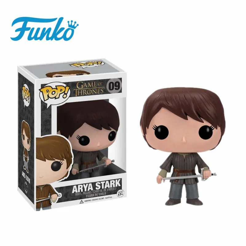 1 шт. FUNKO POP Game of Thrones Arya #09 виниловые куклы без лиц для мужчин коллекционная фигурка