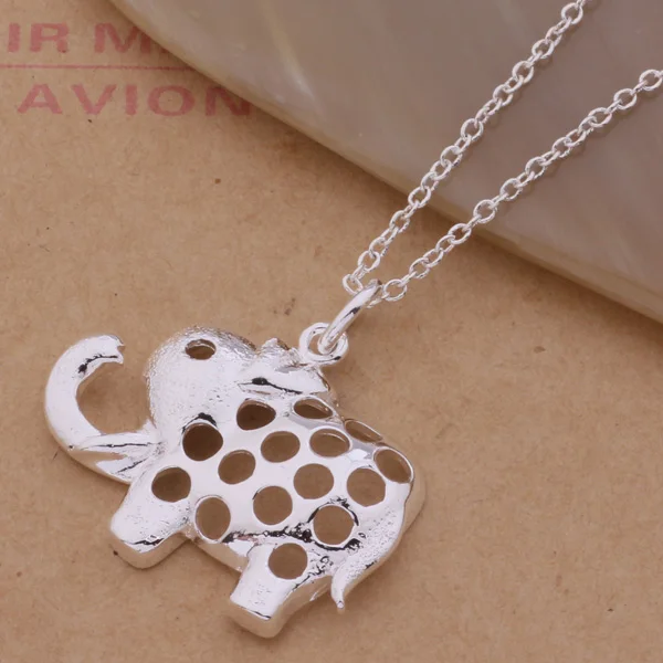 Женское ожерелье с подвеской в виде слона серебряного цвета|necklace resin|necklace