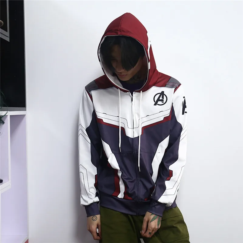 2019 New Avengers Endgame Quantum Realm Sweatshirt Jacket 3D Printed Hooded Casual Coat Jacket Advanced Tech Hoodie Cosplay