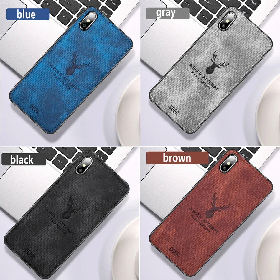 Case For Xiomi Xiaomi Redmi note 7 6 5 Pro Cover Elk deer Patter Cloth Texture Note 4A 4X Shell Capa |