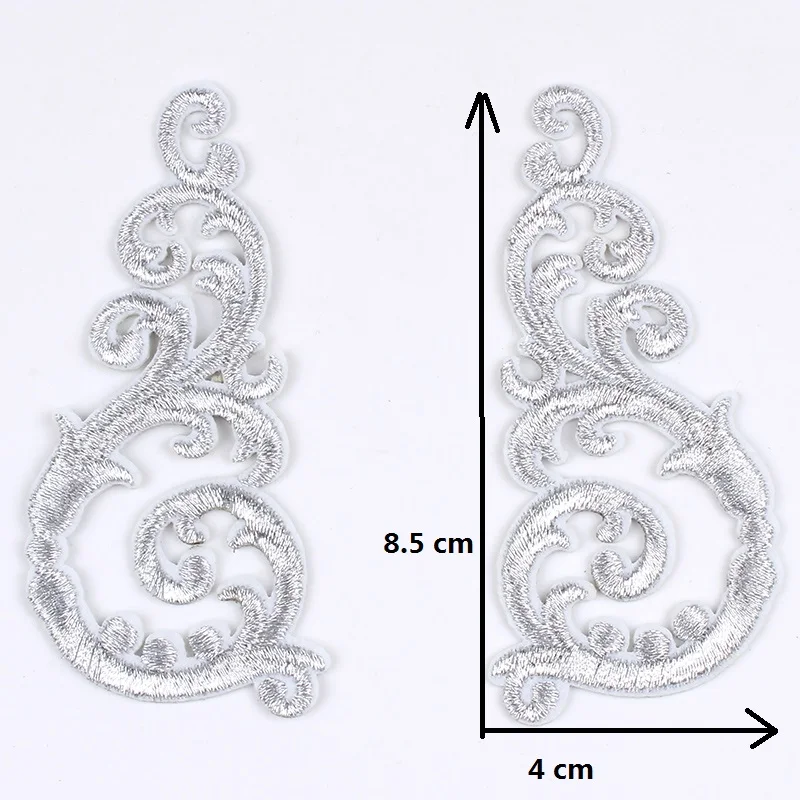 10 шт./лот, утюжок на серебре, облачная нашивка, сделай сам, вышивка, косплей, костюмы, джинсы, сумки, штаны, наклейки для шитья, Аппликации, нашивка