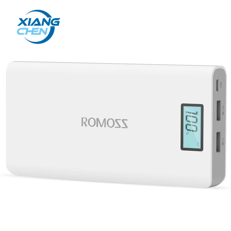 New Original 20000mAh ROMOSS Power Bank Sense 6 Plus External Battery Pack Powerbank Backup Power Dual USB for Samsung & iPhone
