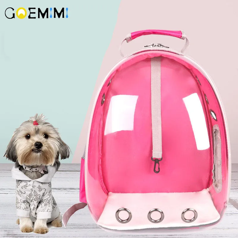 Рюкзак для кошек, маленькая клетка для переноски собак, удобные дышащие прозрачные рюкзаки для собак