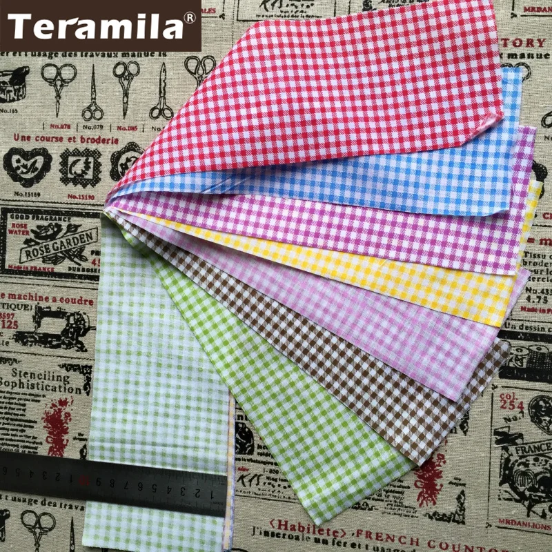 7pcs Check 9cmx50cm 00% Cotton Jelly Roll Fabric Strips New Arrival Sewing Textile Sets Patchwork Quilting Doll's Cloths Tildas|jelly roll