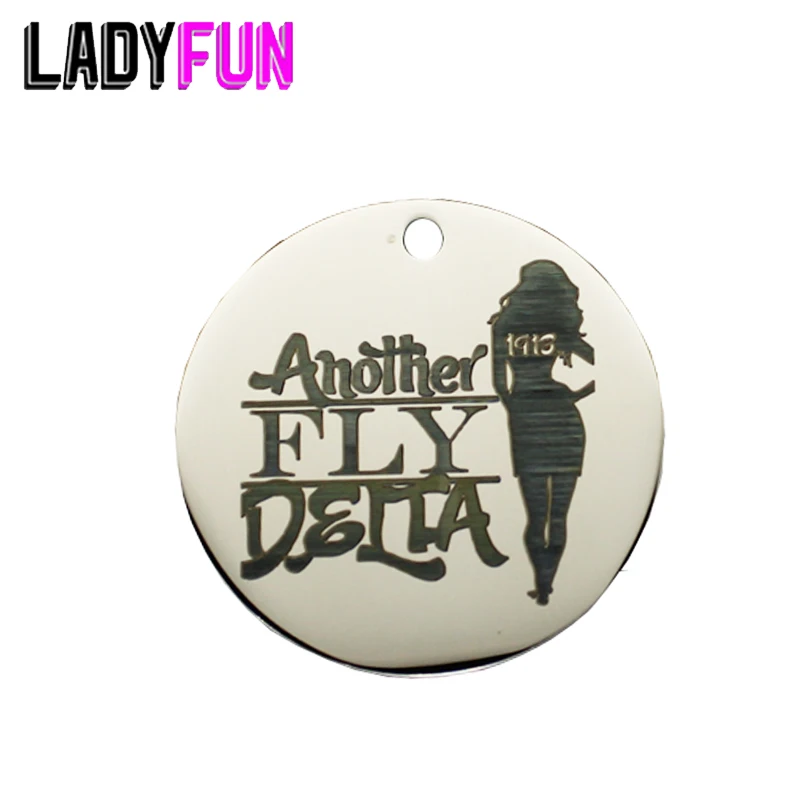 

Alpha Xi Delta Sorority Stainless Steel Charms 25mm High Polish Mirror Surface Jewelry Pendant Tag 20pcs