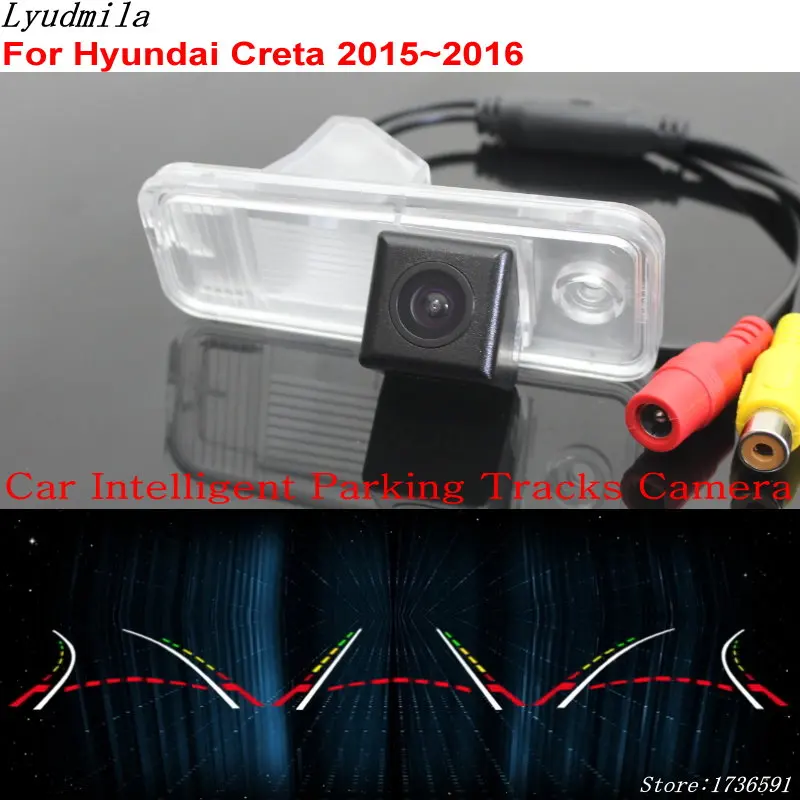 

Lyudmila Car Intelligent Parking Tracks Camera FOR Hyundai Creta 2014~2017 HD Back up Reverse Camera / Car Rear View Camera