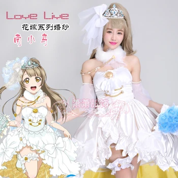 

Anime Love Live Minami Kotori Wedding Dress Awaken Cos Cosplay Costume Woman Custom-made B